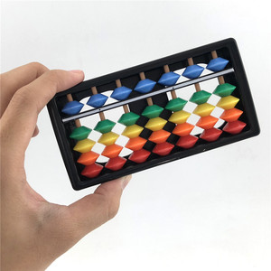 Рекламный портативный soroban, маленькие детские игрушки, радужные бусины, цветные 7 стержней, пластмассовый Абак - Product Image 4