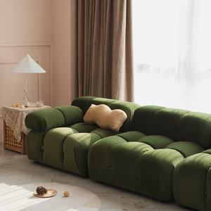 Ensemble de canapé de salon en velours design italien de haute qualité canapé de meubles canapé modulaire en tissu ottoman - Product Image 1