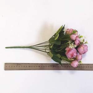 Fleurs décoratives disponibles, mini bouquet de roses artificielles pour la décoration de mariage - Product Image 3