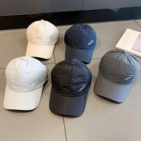 Xi Boyu Topi Bisbol Pria Musim Panas Cepat Kering Model Dome Warna Solid Jaring Bernapas Poliester Pelindung Matahari Topi Luar Ruangan