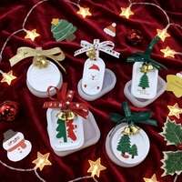 5 Moules en silicone pour étiquettes en plâtre d'aromathérapie de Noël, étiquettes en relief DIY, pierres diffuseuses, pendentifs en cire, décorations, moule époxy Père Noël
