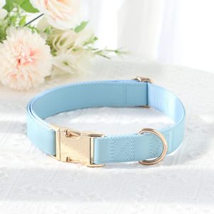Collares de perro de cuero PU clásicos con logotipo personalizado para perro mediano Collar para niña niño mujer hombre mascota Collar para cachorro - Product Image 5