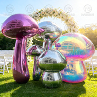 Ballon miroir gonflable en forme de champignon géant, décoration d'événement artistique, sphère en PVC, miroir brillant, modèle de ballon gonflable en forme de champignon
