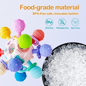 <span class=keywords><strong>Manhattan</strong></span> Ball Dentición Montessori Aprendizaje Juguetes de desarrollo para bebés Recién nacidos Dentición Ball Sonajero Sensorial Infantil Masticar Juguetes - Product Image 5