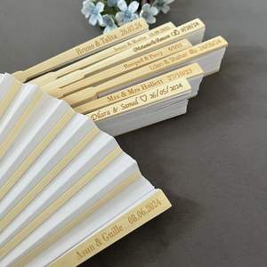 مروحة يد من الخيزران قابلة للطي بتصميم أوروبي كلاسيكي من Nicro، مخصصة كهدايا للمدعوين في حفلات الزفاف، ومناسبة لأداء الرقص وتزيين حفلات استقبال العروس - Product Image 6