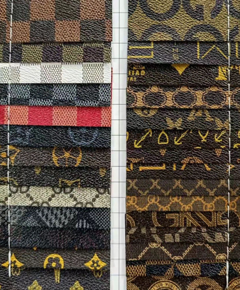 Модная обивка цифровой дизайн брендовая Печать искусственная имитация mcm искусственная кожа для обуви