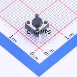 K2-6639DP-B3SW-04 Tactile Switch Through hole Component (THT)-4P,6x6mm Switch 1.8N Through Hole 6mm 6mm - Product Image 1