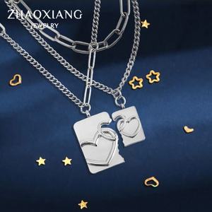 Collares Populares para Parejas, Diseño de Corazón, Joyería de Acero Inoxidable, Regalos de Fabricación de Alta Calidad - Product Image 1