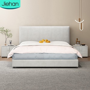 Muebles para el hogar Diseño moderno Precio al por mayor de moda Multifuncional Suave Personalizado Blanco Tamaño <span class=keywords><strong>Queen</strong></span> Cama para adultos con almacenamiento - Product Image 1