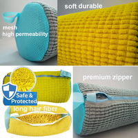 Sac de lavage pour chaussures en tissu premium avec fermeture éclair, durable et personnalisé, pour fibres douces, idéal pour machine à laver les vêtements