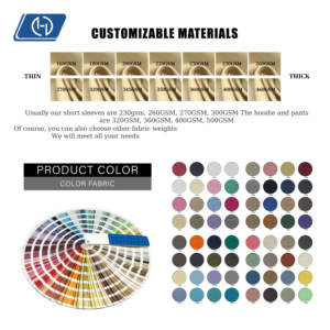 YWGH 큰 키 맞춤 까마귀 매칭 세트 힙합 스트리트웨어 드롭 숄더 양털 까마귀 3d 인쇄 그래픽 산성 세척 까마귀 - Product Image 5