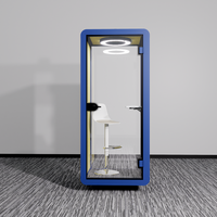 Cabine de travail individuelle moderne insonorisée en alliage d'aluminium, acoustique et silencieuse, pour bureau, cabine téléphonique mobile et flexible
