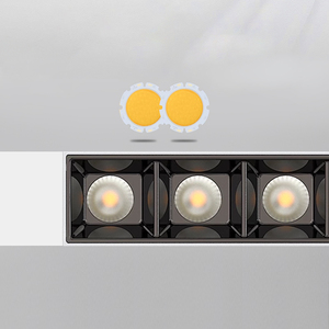 40 Wát hiện đại Dali Dimmable <span class=keywords><strong>LED</strong></span> tuyến tính ánh sáng liền mạch kết nối nhôm hồ sơ Trần Mặt dây chuyền điều khiển từ xa theo dõi đèn - Product Image 3