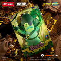 POP MART GONG Pendentif en peluche Poisson Fantôme Boîte Mystère Personnages de Bikini Bottom Mignonne Poupée Douce Porte-clés Cadeau de Collection Thème Anime
