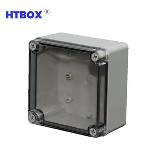 HTBOX OEM usine bricolage conception personnalisée ABS extérieur boîtier d'appareil électronique en plastique IP66 étanche câble boîte de jonction boîtier IP67