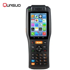 Mobiele Android 6.0 Industrie Wifi Bt Nfc Reader 1D 2D Barcode Scanner Robuuste Handheld Pda Met Ingebouwde Thermische Printer