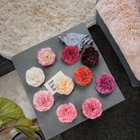 Carnation artificielle en soie à tige unique, réaliste, faite à la main, douce, haute simulation, écologique, blanche, rouge, rose, vente en gros