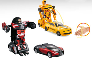 Las 1:14 de 2,4 Ghz de control remoto deformación robot gesto de <span class=keywords><strong>la</strong></span> mano de control rc coche robot para niños con luz LED - Product Image 4