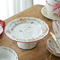 Service de table en porcelaine moderne de haute qualité LovingHome avec impression de logo champignon de dessin animé, résistant aux hautes températures