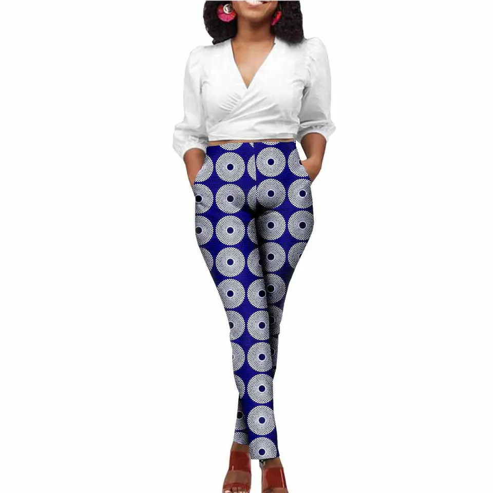 Yibaoli африканская настоящая Анкара 100% хлопок батик одежда для женщин разных цветов африканские брюки с высокой талией