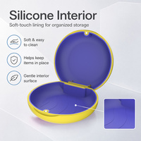 Boîte de rangement ronde pour aligneurs dentaires avec fermeture magnétique, idéale pour les patients orthodontiques, les cliniques et l'usage domestique (vente en gros)