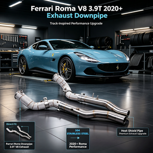Tubería de Escape de Alto Flujo Aislada de Acero Inoxidable 304 para Ferrari <span class=keywords><strong>Roma</strong></span> V8 3.9T 2020-2024, Tubos de Escape de Alto Rendimiento para Automóviles - Product Image 1