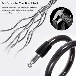 UMEDO टिकाऊ स्टील साइकिल ताला कुंजी के साथ साइकिल केबल ताला - Product Image 4