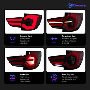 Dedicado 10-17 para BMW X3 Conjunto de lámpara trasera F25 LED Water Turn Luz trasera Modificación con lente roja Horse Racing Welcome - Product Image 5