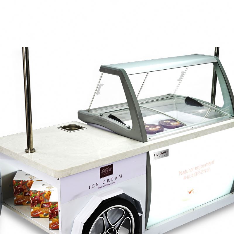 Réfrigérateur Commercial de Poussée De Crème Glacée Chariot de Vente