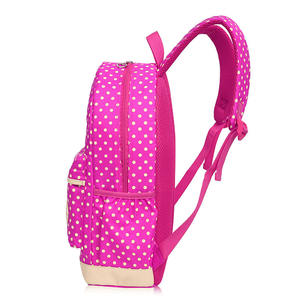 Sac à dos personnalisé de haute qualité, sac à dos à pois, sac d'école en toile, trousse à crayons, ensemble de trois sacs, sac à dos d'école pour adolescents - Product Image 4