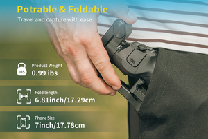 Fast Shipping L9 Lite Mobile Gimbal <strong>Stabilizer</strong> Portable 3- Foldable <strong>Handheld</strong> With AI Tracking Ultra Wide Angle Lenses