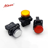 Lampada Indicatrice Serie XB5 con Foro di Montaggio da 22mm, XB5-AVM3 Verde 220V, Luci Indicatrici per Apparecchiature Elettriche, Lampada di Segnalazione