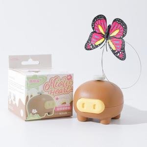 Juguetes Electrónicos Interactivos para Gatos, Juguetes Eléctricos Inteligentes con Rotación Automática, Lindos Cerditos Divertidos, Juguetes Eléctricos con Mariposas Giratorias - Product Image 5