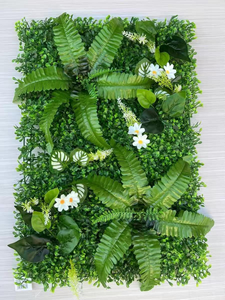 Clôture en feuilles d'herbe artificielle - Design moderne, matériau plastique résistant aux UV et respectueux de l'environnement pour l'aménagement paysager et l'utilisation en extérieur - Product Image 1