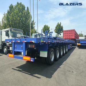 Semirremolque <span class=keywords><strong>de</strong></span> plataforma abatible BLAZES <span class=keywords><strong>de</strong></span> 5 ejes y 100 toneladas para transporte <span class=keywords><strong>de</strong></span> chatarra <span class=keywords><strong>de</strong></span> acero y materiales <span class=keywords><strong>de</strong></span> construcción en el área minera <span class=keywords><strong>de</strong></span> Venezuela, con ciclo corto - Product Image 1