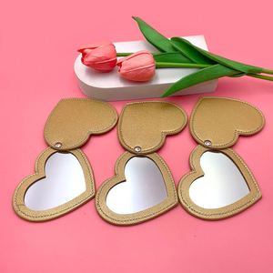 Sweet Heart Shaped Pu Leather Pocket <b>Mirror</b> Private Label Rotatable Makeup <b>Mirror</b> <b>Compact</b> <b>Mirror</b> With Cover - Product Image 5