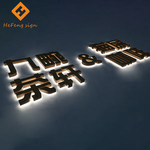 Sinal de loja com letras luminosas de madeira retroiluminadas de alta qualidade personalizado para logotipo de madeira LED - Product Image 3