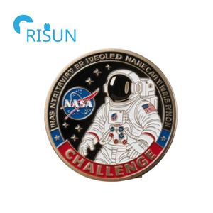 Fábrica personalizada Esmalte 3D Fuerza espacial de la NASA Astronauta Moneda de desafío conmemorativo Moneda de Comando Espacial de EE. UU. - Product Image 2