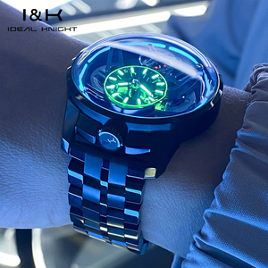 Cavaliere ideale 6806 odm design alla moda scheletro impermeabile Tourbillon di alta qualità di lusso marca orologio meccanico per uomo - Product Image 5