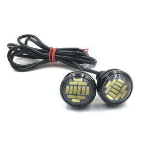 Luz Diurna para Auto Eagle Eye de 23mm, 4014 12SMD, Blanca + Amarilla, Doble Color, Luz de Señal de Giro y Reversa - Product Image 1