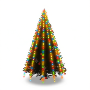196.9-Inch Multicolour LED <b>Christmas</b> Tree <b>Lights</b>, Indoor Outdoor Use, IP65 Waterproof, AC 110V, Manual Control, Plastic Wire, Ro - Product Image 1