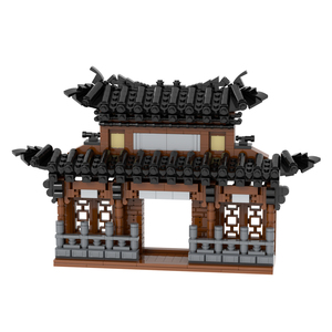 핫 MOC 밀리터리 시티 월 포트 액션 모델 블록 선물 세트 어린이 DIY 창의적 교육 장난감 MOC5044 - Product Image 4