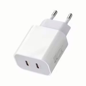 Dual <b>Type</b> <b>C</b> Charger Block 40W PD Charger US/EU Phone Charge <b>Type</b> <b>C</b>+<b>Type</b> <b>C</b> Charger for Smart Phones - Product Image 2