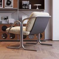 Chaise longue inclinable capitonnée moderne avec repose-pieds, structure en acier inoxydable, tissu en velours givré, écologique, haute qualité