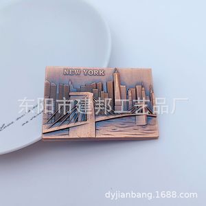 Recuerdo turístico metálico, <span class=keywords><strong>Puente</strong></span> <span class=keywords><strong>de</strong></span> <span class=keywords><strong>Brooklyn</strong></span>, Monumento a Washington, adhesivo para refrigerador <span class=keywords><strong>de</strong></span> aleación <span class=keywords><strong>de</strong></span> zinc, Nueva York, EE. UU. - Product Image 5