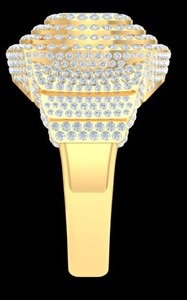 Pramukh Import Export Hip Hop Lab Grown Diamond IGI Certified Unisex 14k Classic Gold Micro Insert Bague de mariage Cadeau de fiançailles - Product Image 5