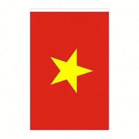 Drapeaux miniatures en polyester du Vietnam, guirlandes de fanions nationaux vietnamiens pour la décoration, vente en gros