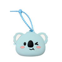 Porte-clés adorable de style anime, petite pochette pour écouteurs sans fil, conteneur multi-usage pour bonbons, porte-monnaie en silicone pour filles