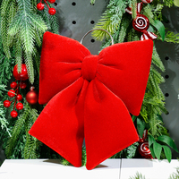 SHUANG YUAN Fabrik Großhandel Weihnachten ROT Bogen Samt Drei dimensionale Bogen Home Party Urlaub Ornament Weihnachts baum Dekoration