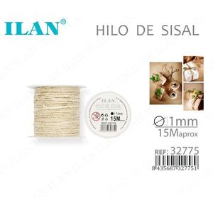 Corda di sisal da 1 mm, circa 15 m, per artigianato e confezioni regalo - Product Image 1